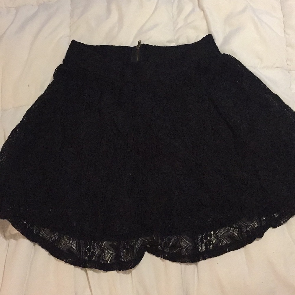 Black lace skirt